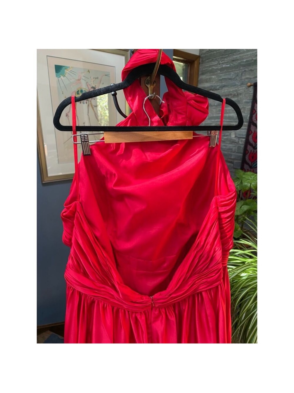 Mac Duggal Women's Rosette Halter Chiffon Evening Gown Size 24 - Picture 4 of 8